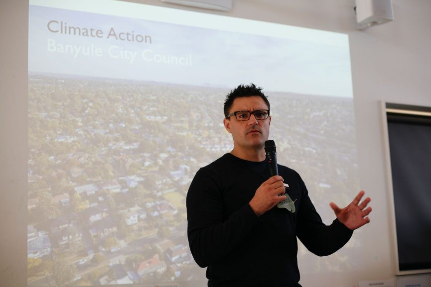 James Stirton talking at 2019 climate conference
