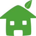 sustainable house vector graphic image