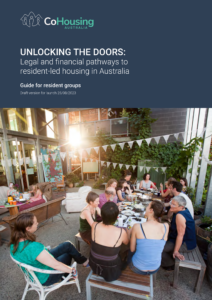 image of the front cover of the guide. People sitting at a long table sharing a meal