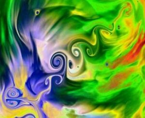 colourful swirling fluid
