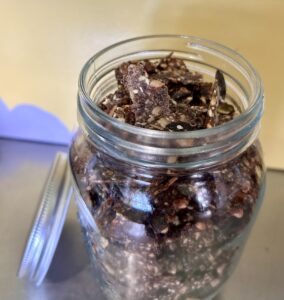 Seed crackers in a glass jar