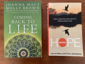 Image of two books: Coming Back to Life and Active Hope